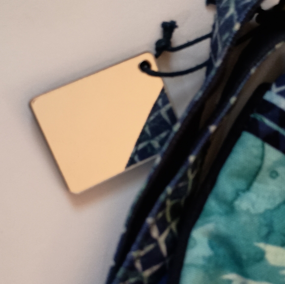 Paul Brent Sun 'N Sand Aqua/Blue Palm Tree Batik Shoulder Tote/Cross Body - Picture 8 of 8